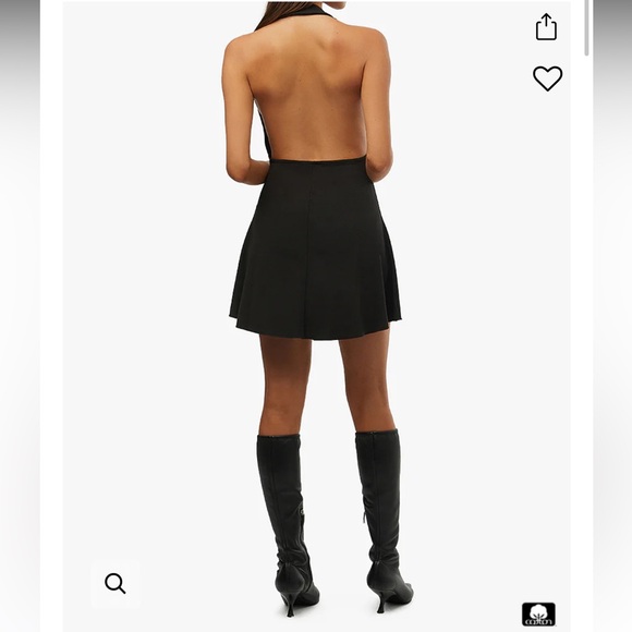 NWT weworewhat halter cowl mini dress in black. Size medium. - Picture 7 of 8